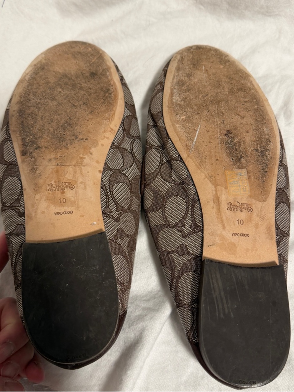 Coach Hanna Loafers Brown Signature Jacquard Pattern Womens 10 - Picture 2 of 5